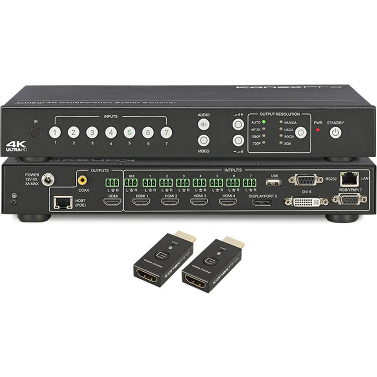 

KanexPro 4K Multi-Input 7x2 Presentation Scaler Switcher
