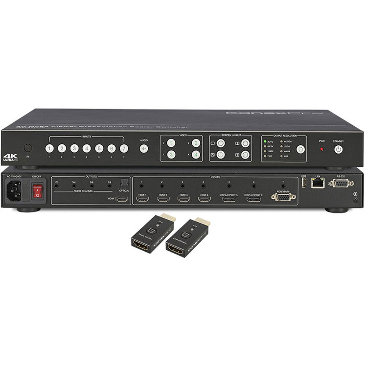 

KanexPro 4K Video Tiler & Scaler Switcher with HDMI&Click-to-Show Me Controller