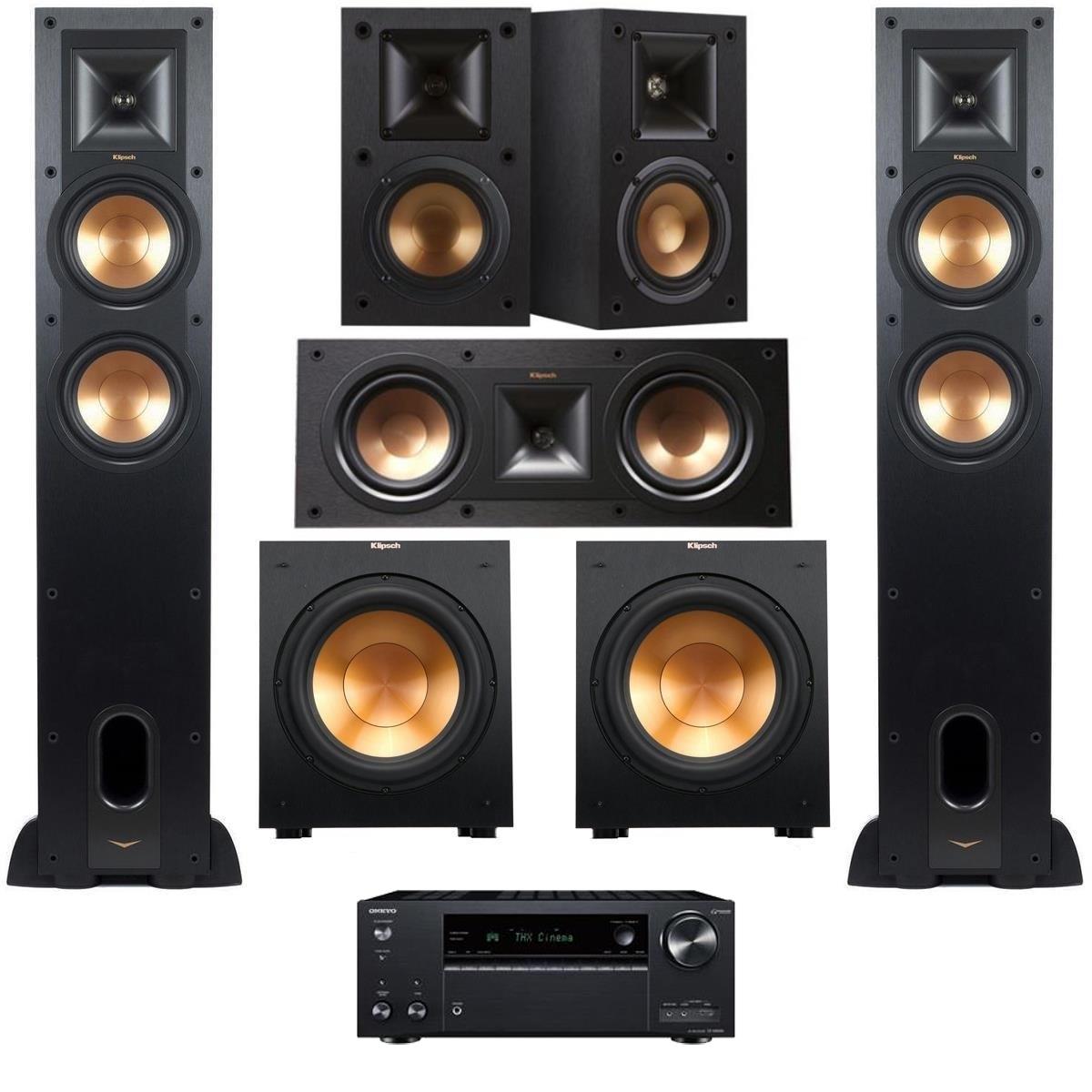 Image of Klipsch Reference 5.2 Home Theater System with TX-NR696 7.2 Receiver