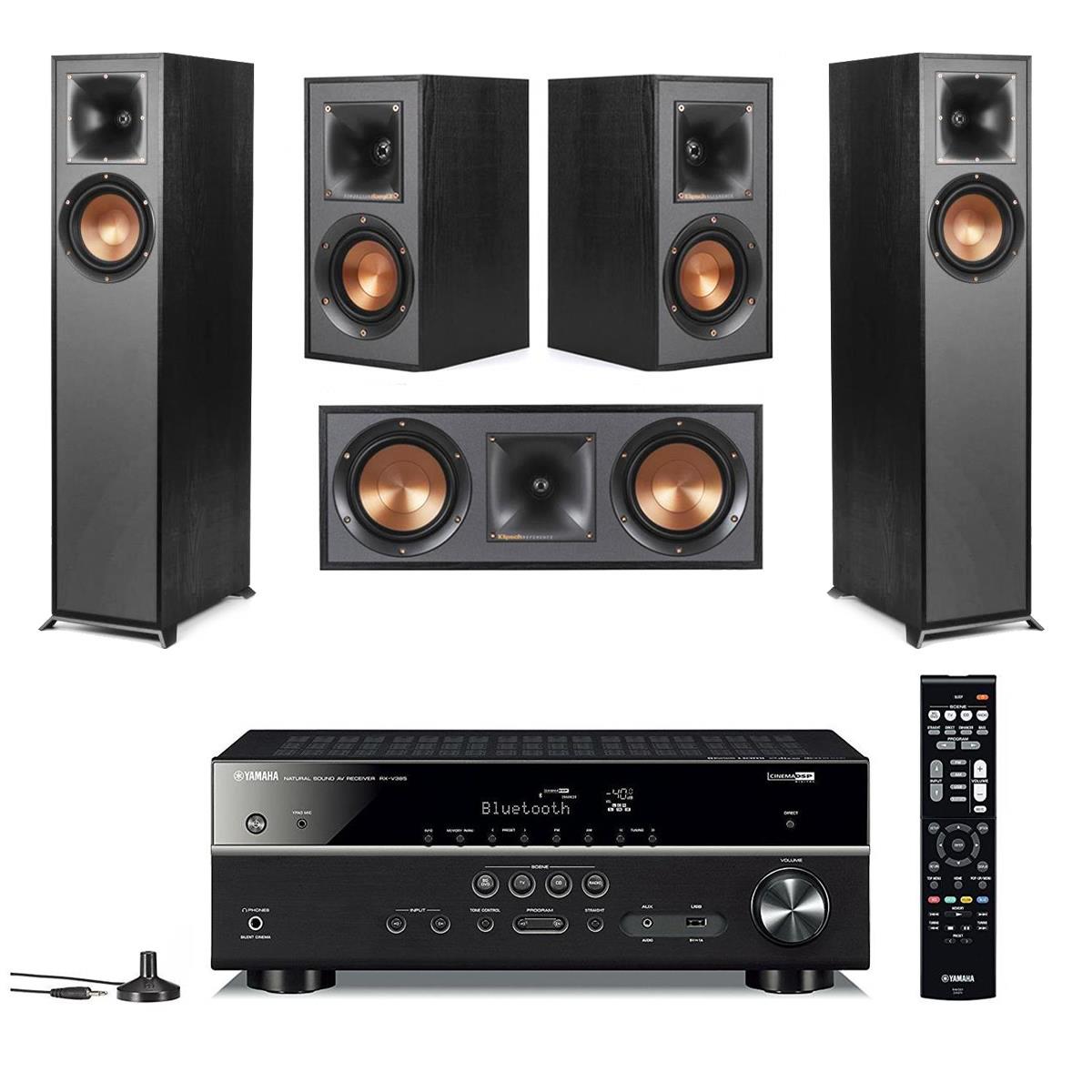 Klipsch Reference 5.0 Home Theater System, Black w/ Yamaha RX-V385 5.1 Receiver -  1065835 P