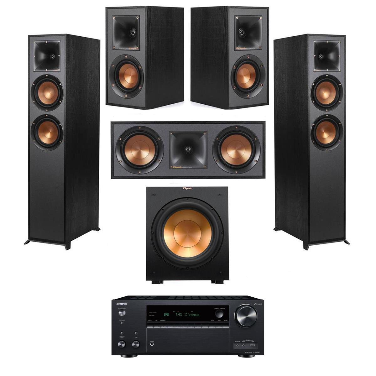 

Klipsch Reference 5.1 Home Theater System, Black w/ Denon AVR-S970H 7.2 Receiver