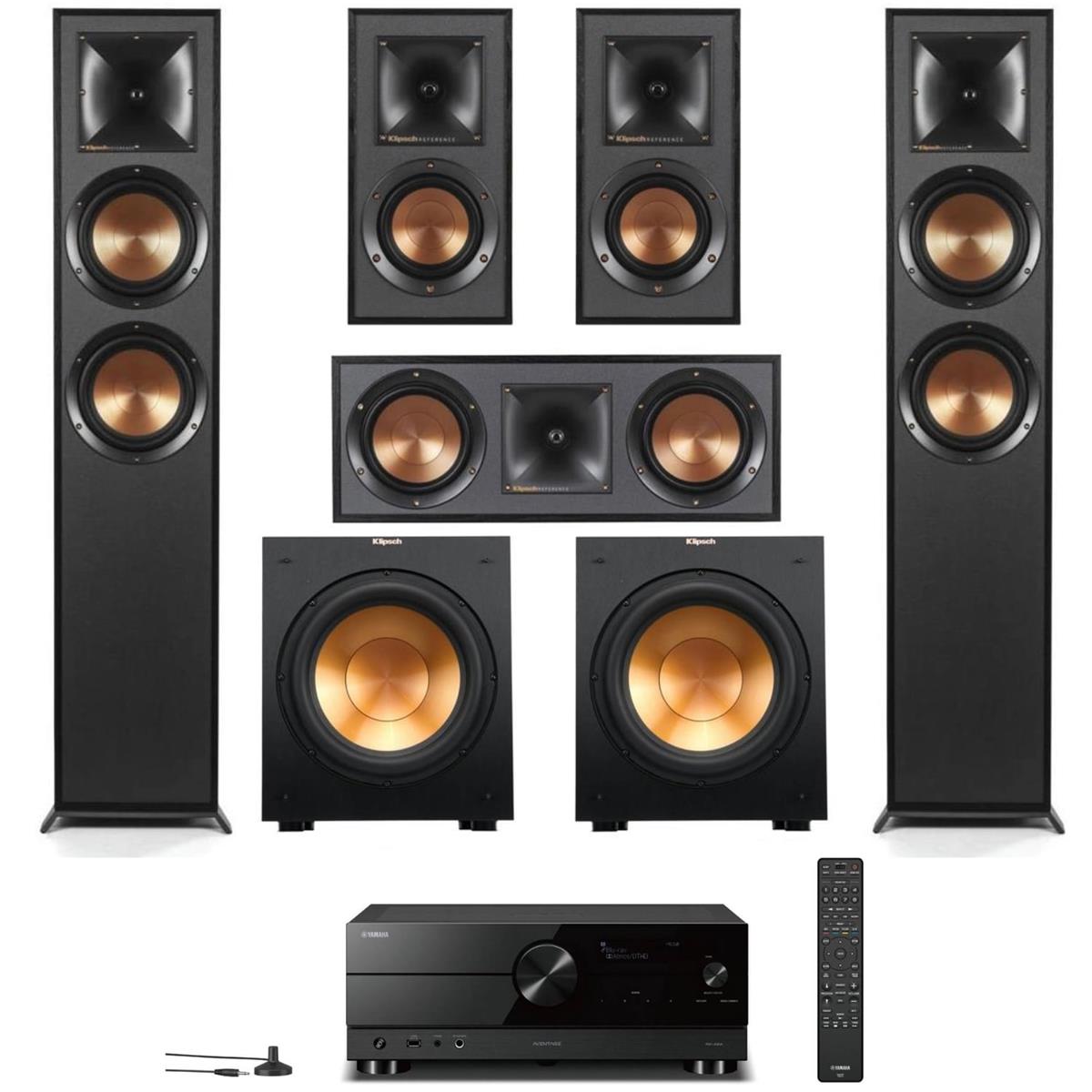 Image of Klipsch Reference 5.2 Home Theater System with Yamaha AVENTAGE RX-A2A receiver