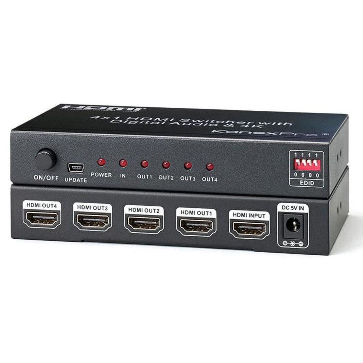 Photos - Other Sound & Hi-Fi KanexPro 4K HDMI 4-Port Splitter SP-HD1X44K 