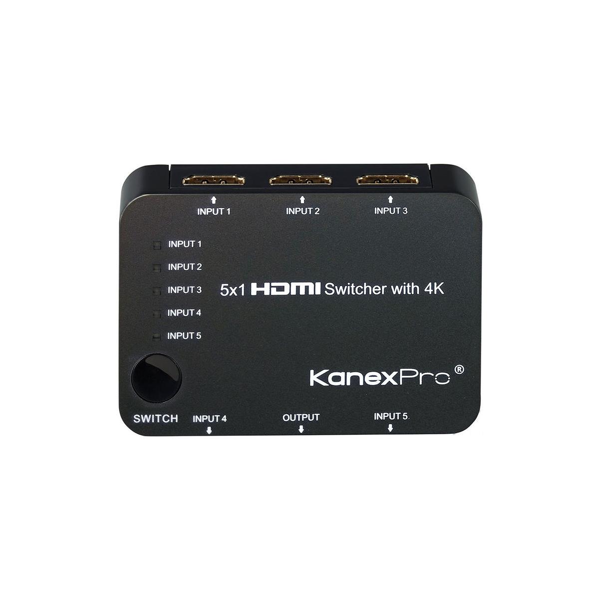 Image of KanexPro 5x1 HDMI Switcher with 4K Support