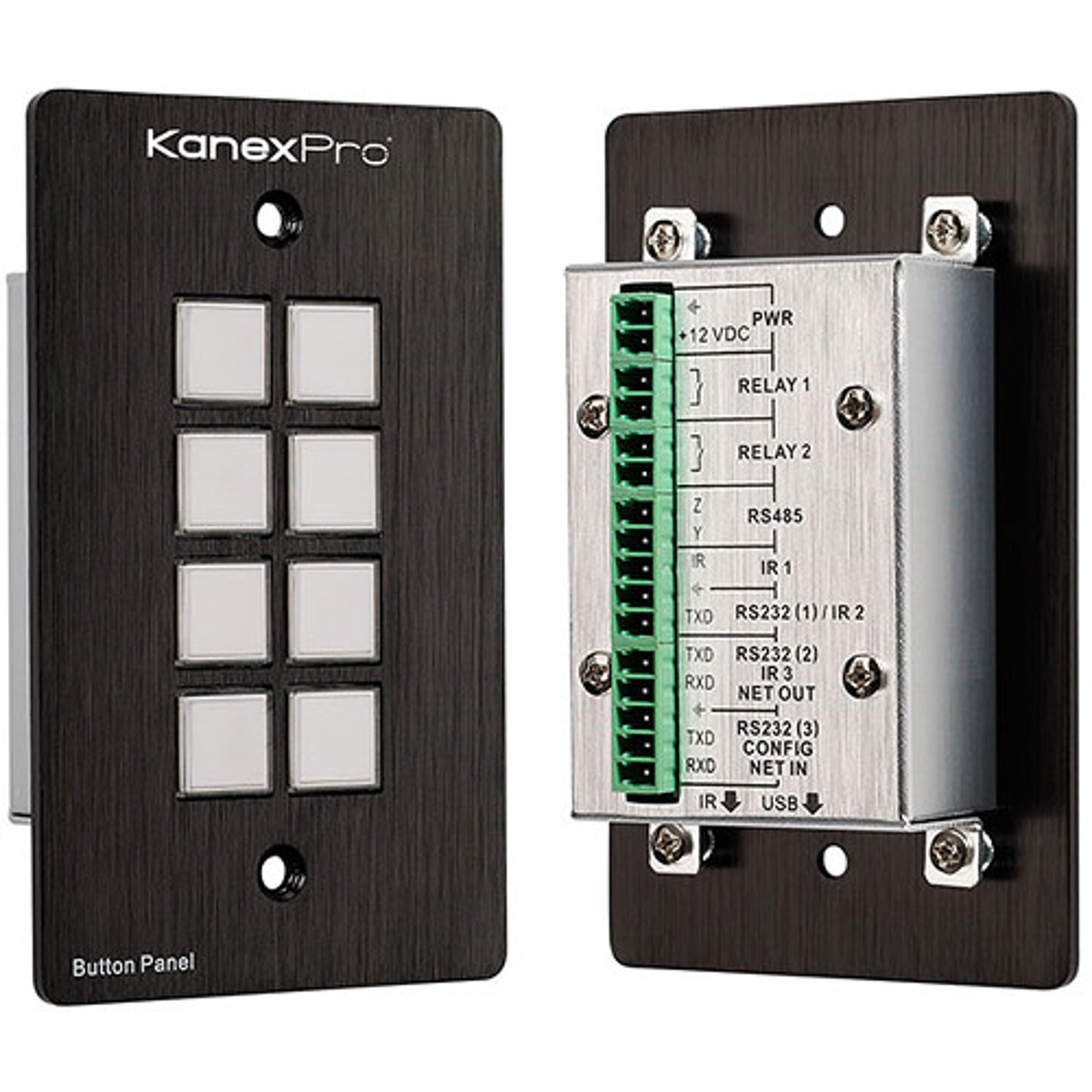 

KanexPro Programmable Control Panel for IR, RS-232 and RS-485 Ports, Black