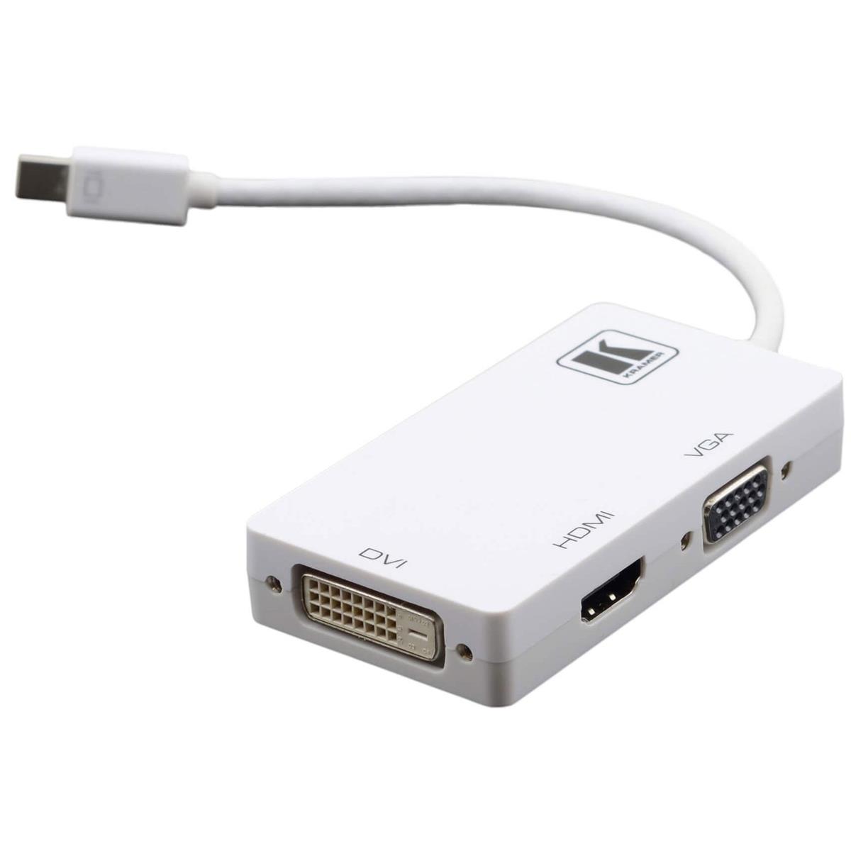 Image of Kramer Electronics ADC-MDP/M1 Mini DisplayPort to DVI/HDMI/VGA Adapter Cable