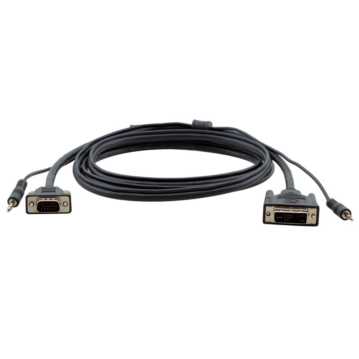 

Kramer Electronics C-MDMA/MGMA DVI-A(M) to 15-Pin HD(M) + 3.5mm Audio Cable, 35'