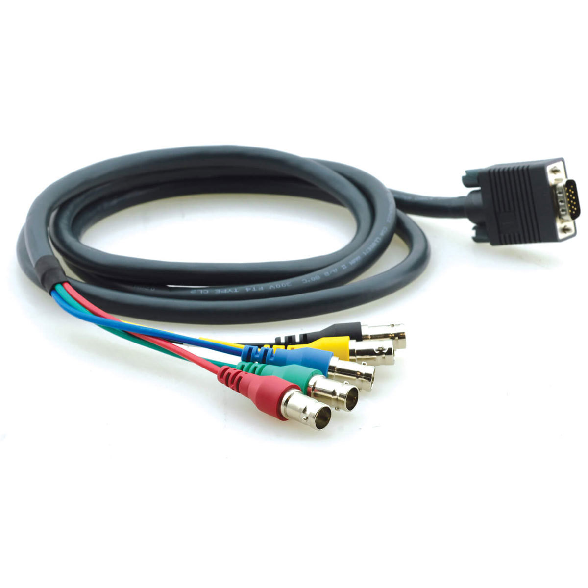 

Kramer Electronics C-GM/5BF Molded 15-Pin HD VGA (M) to 5 BNC (F) Cable, 0.5'