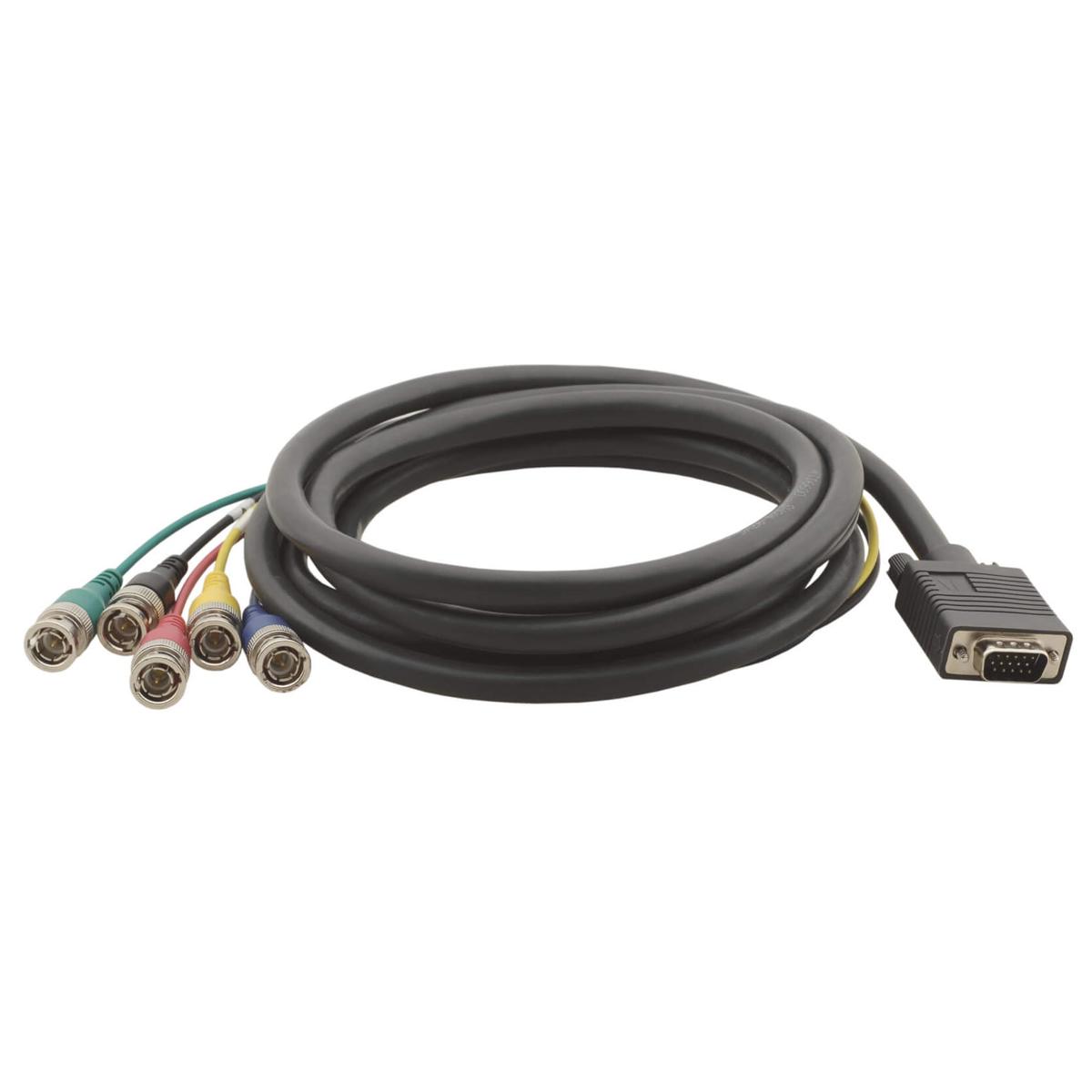 

Kramer Electronics C-GM/5BM Molded 15-Pin HD VGA (M) to 5 BNC (M) Cable, 10'