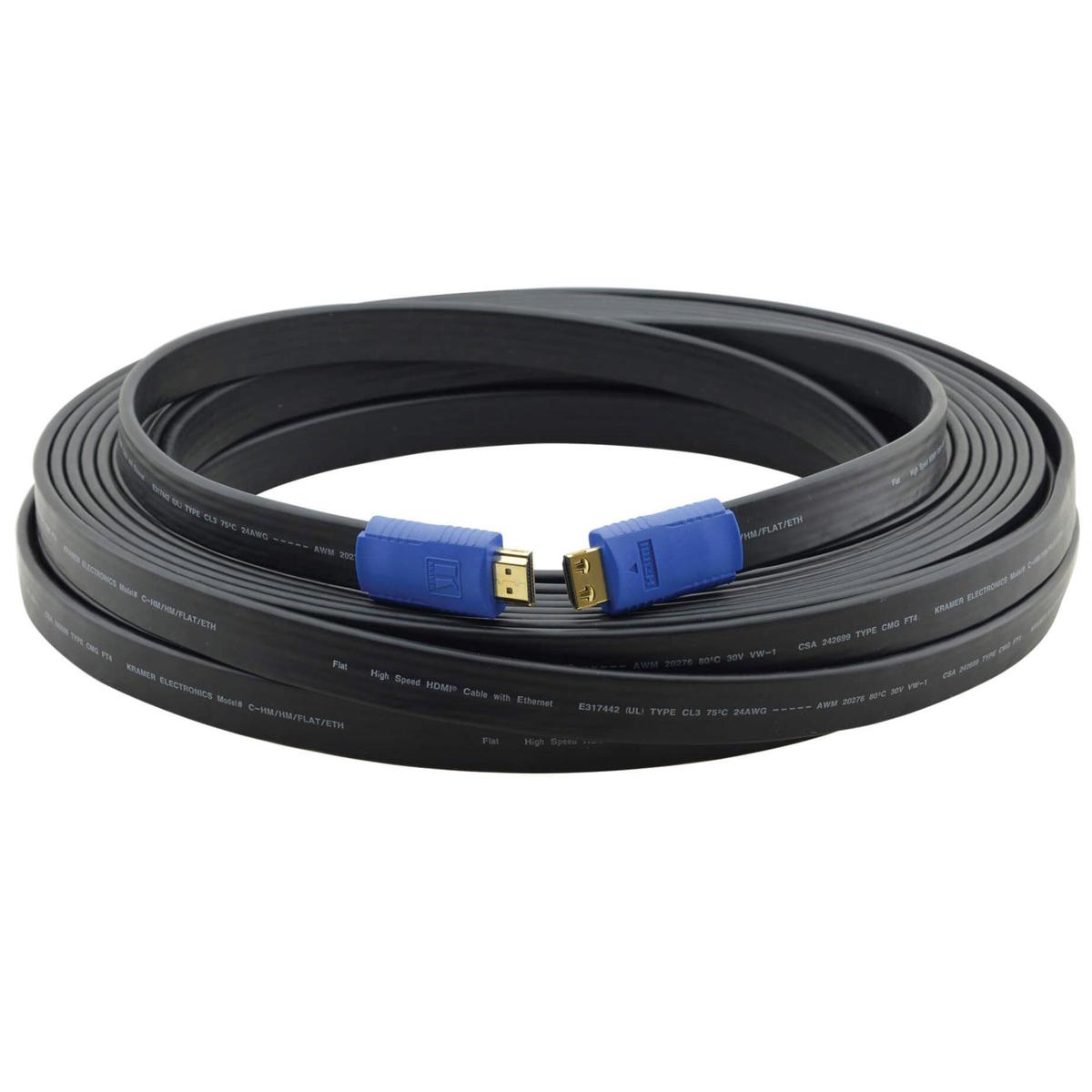 

Kramer Electronics C-HM/HM/FLAT/ETH Flat High-Speed HDMI Cable w/ Ethernet, 35'