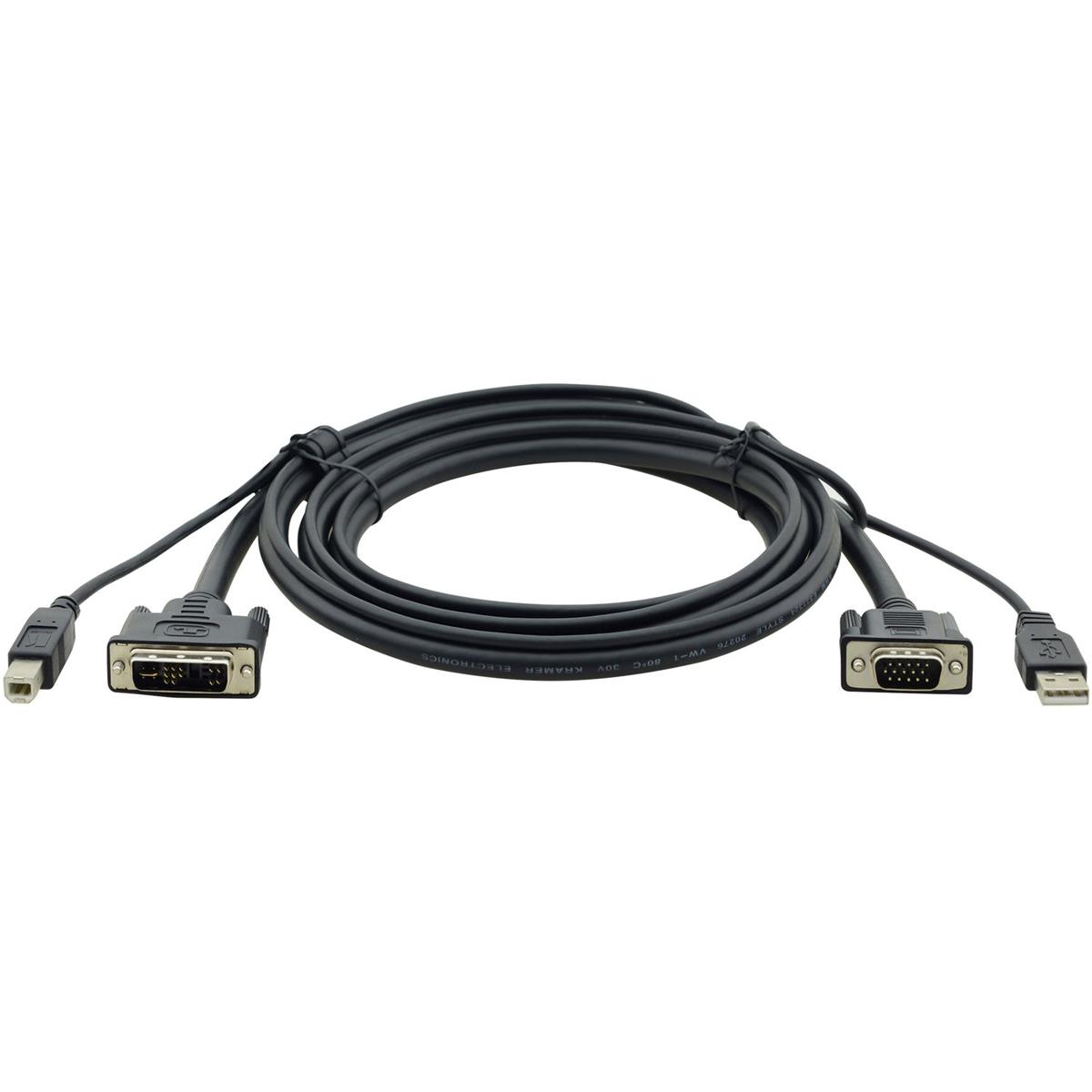 

Kramer Electronics 6' VGA to DVI-A and USB (A-B) KVM Cable