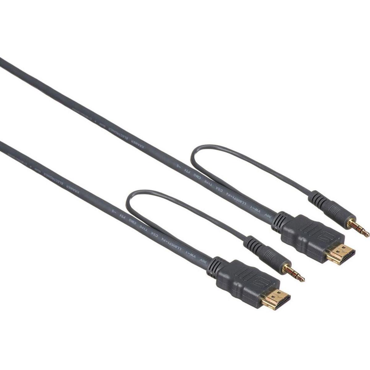 

Kramer Electronics C-MHMA/MHMA High-Speed HDMI M Cable & 3.5mm Audio Cable, 10'