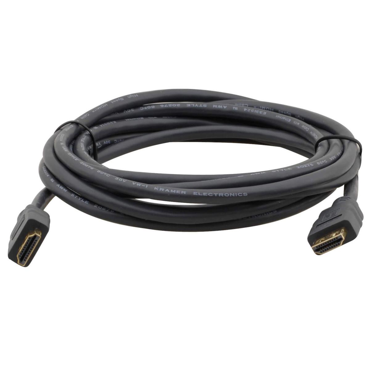 Photos - Cable (video, audio, USB) Kramer Electronics C-MHM/MHM Flexible High-Speed HDMI Cable, Ethernet, 12' 