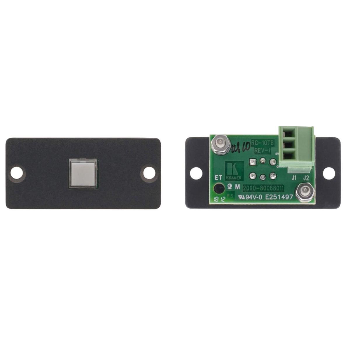 

Kramer Electronics RC-10TB Wall Plate Insert, 1-Button Closure Switch, Black