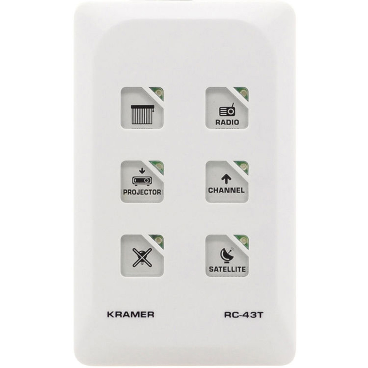 

Kramer Electronics RC-43T 6-Button KNET Auxiliary Control Panel