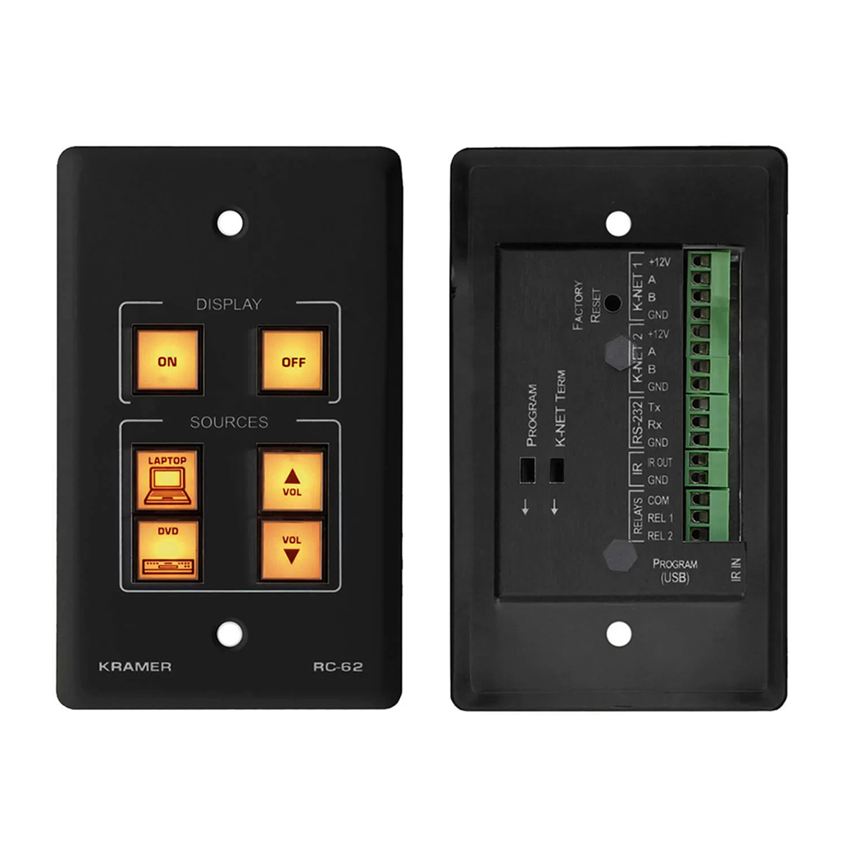 

Kramer Electronics RC-62 6-Button Room Controller with 1-Gang Wall Plate (US)