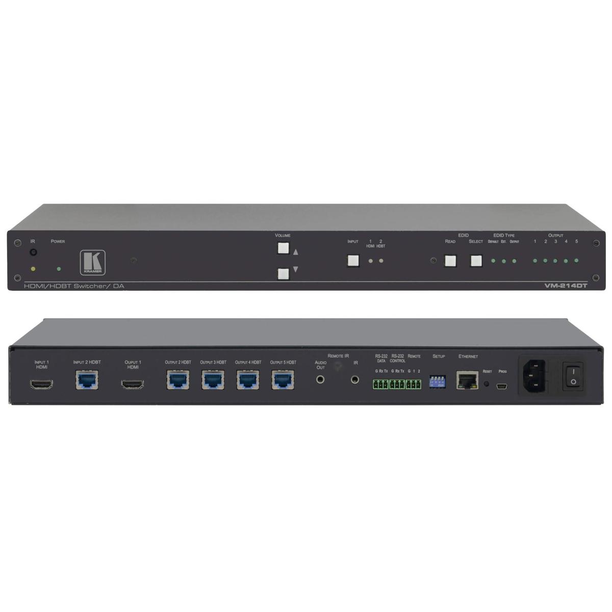 Photos - Other for Computer Kramer Electronics VM-214DT 2x1:4 4K UHD HDMI/HDBaseT Distribution Amplifier 10-80304010 