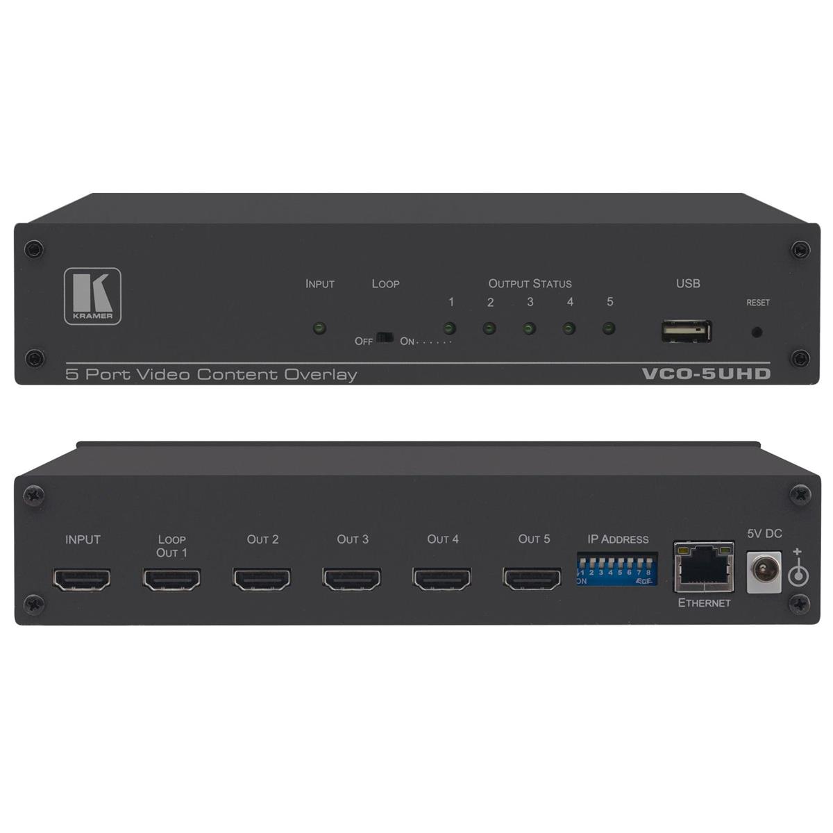 

Kramer Electronics VCO-5UHD 5-Port 4:2:0 HDMI Video Content Overlay Solution
