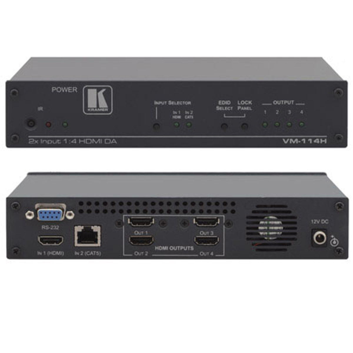 

Kramer Electronics VM-114H 2x1:4 HDMI/Twisted Pair Switcher & HDMI Dist Amp