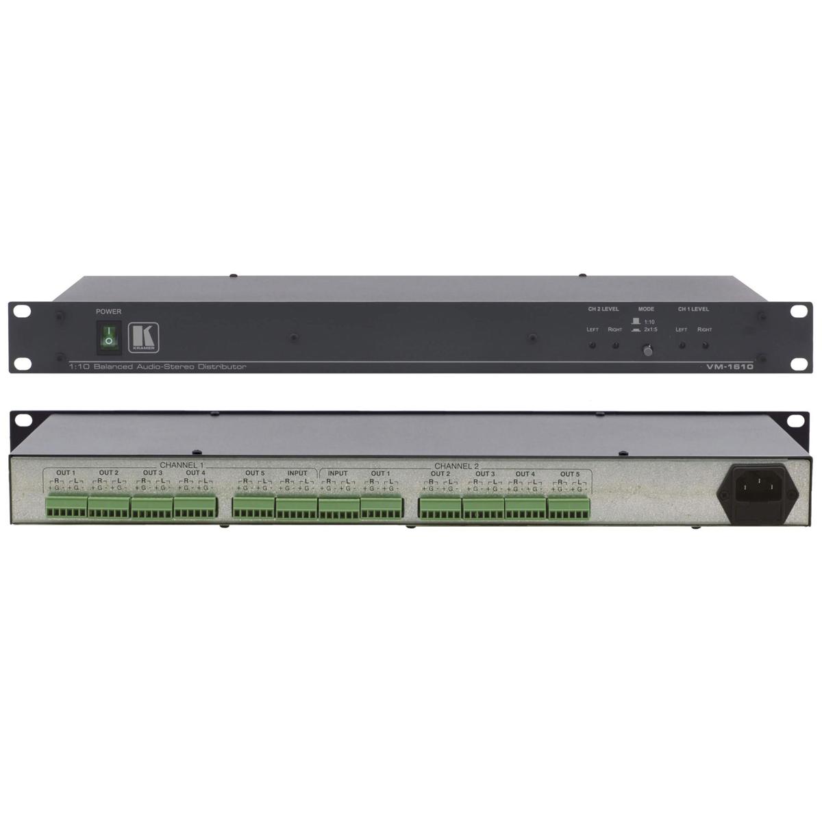 

Kramer Electronics VM-1610 1:10 Balanced Stereo Audio Distribution Amplifier