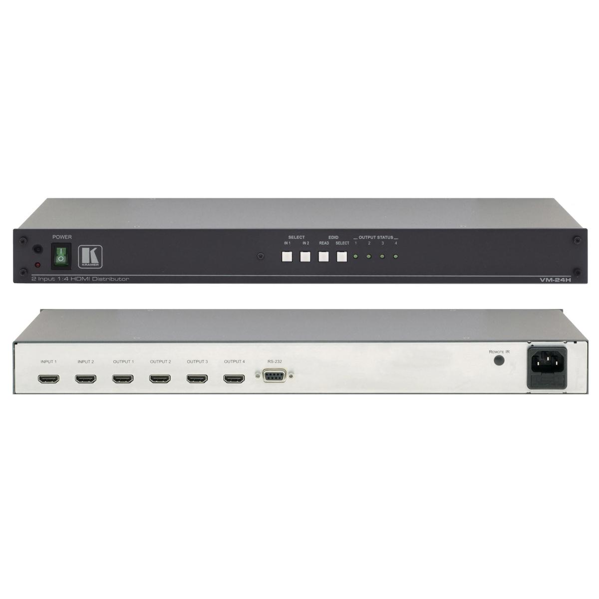 

Kramer Electronics Kramer VM-24H 2x1:4 HDMI Switchable Distribution Amplifier
