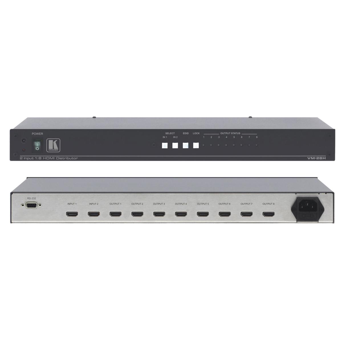 

Kramer Electronics VM-28H-NV 2x1:8 HDMI Switchable Distribution Amplifier
