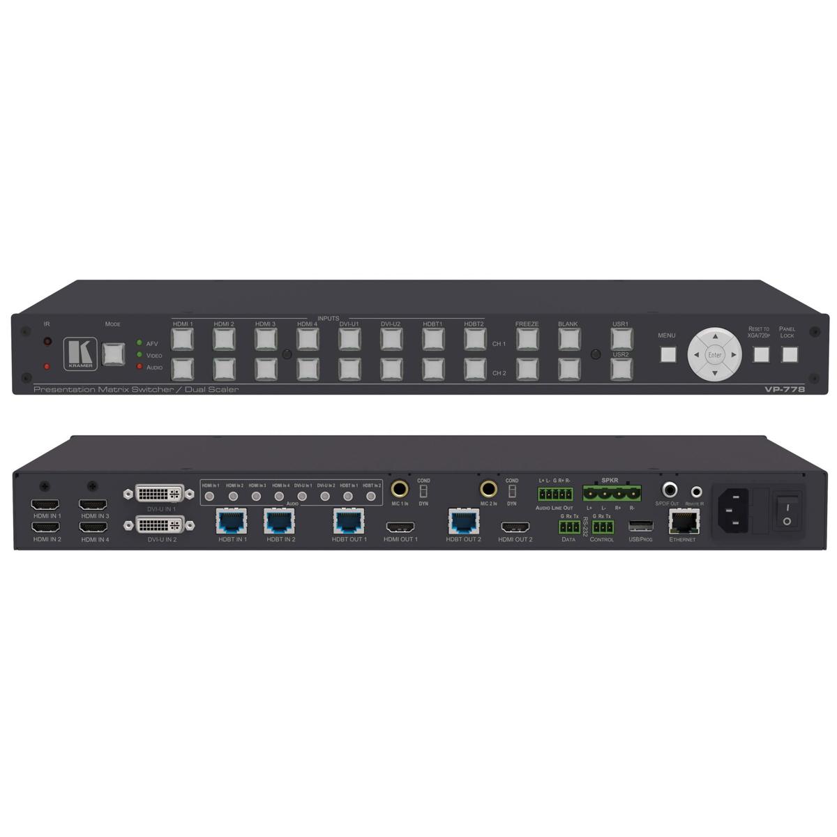 

Kramer Electronics VP-778 8-Input Presentation Matrix Switcher/Scaler