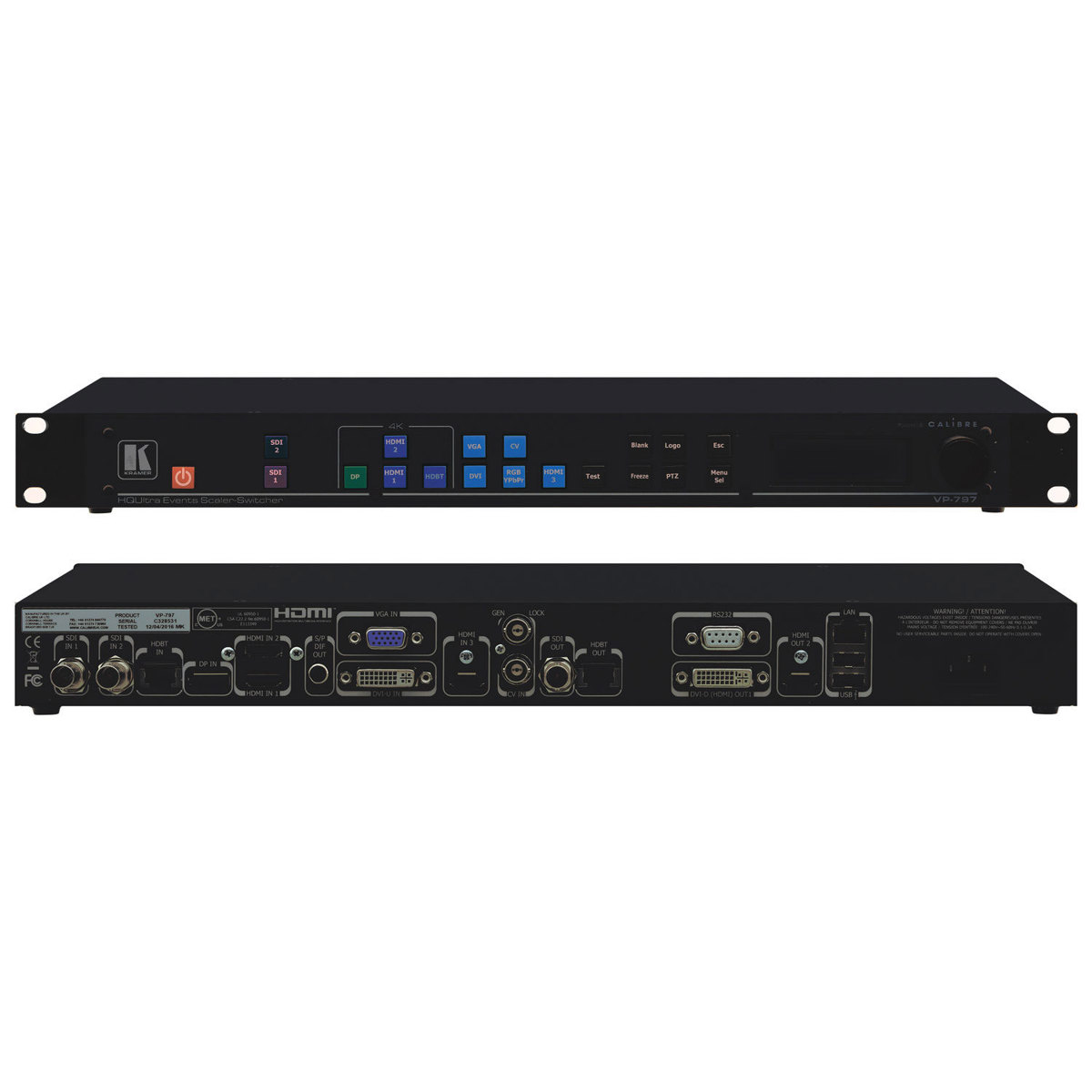 

Kramer Electronics VP-797A HQUltra HDBaseT & Legacy Presentation Switcher/Scaler