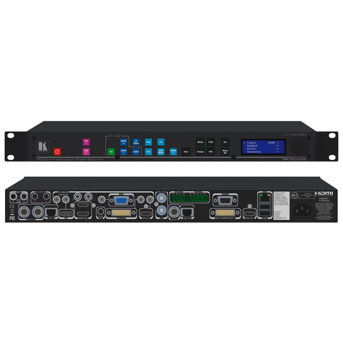 

Kramer Electronics VP-797ASV HQUltra HDBaseT and Legacy Switcher/Scaler