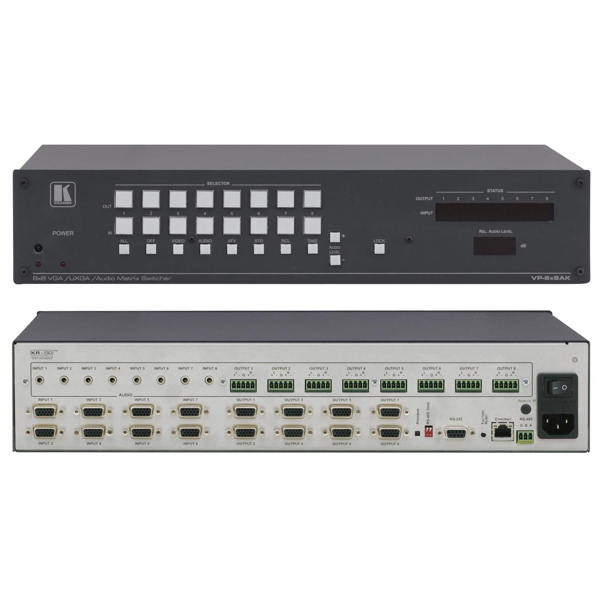 

Kramer Electronics VP-8x8AK 8x8 Video & Stereo Audio Matrix Switcher