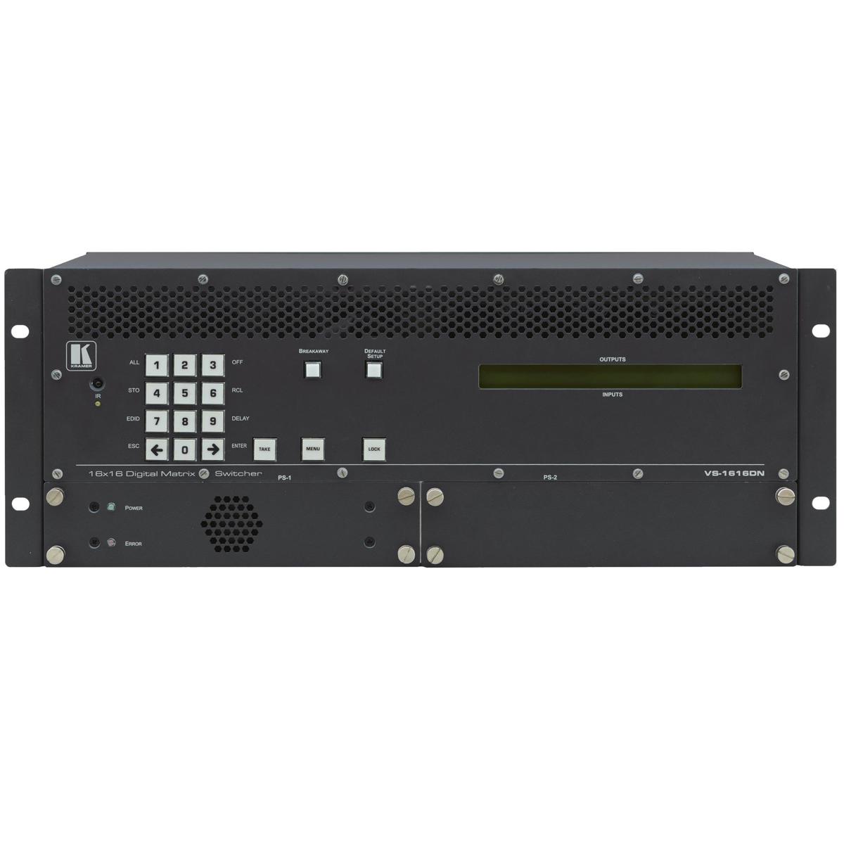 

Kramer Electronics VS-1616DN-EM 2x2 - 16x16 Modular 4K60 Digital Matrix Switcher