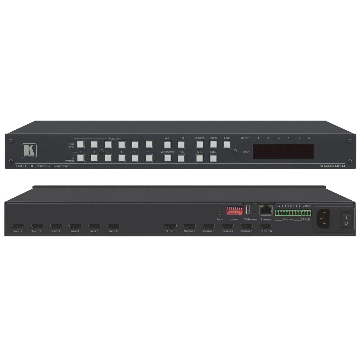 

Kramer Electronics VS-66UHD 6x6 4K60 4:2:0 Matrix Switcher