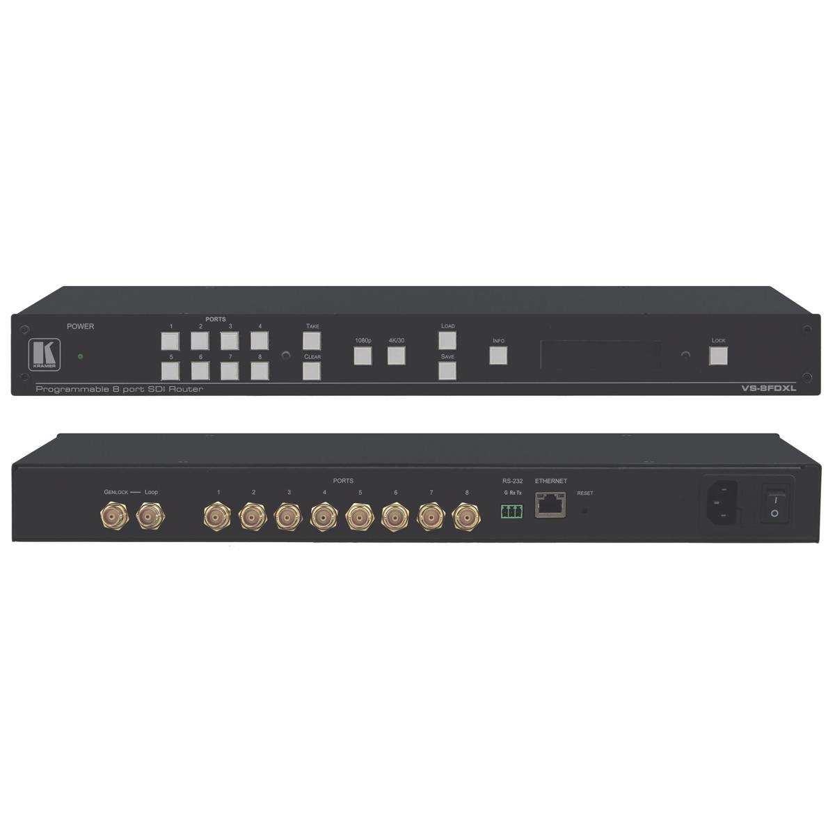 

Kramer Electronics VS-8FDxl Revolutionary 8-Port SDI Matrix Switcher
