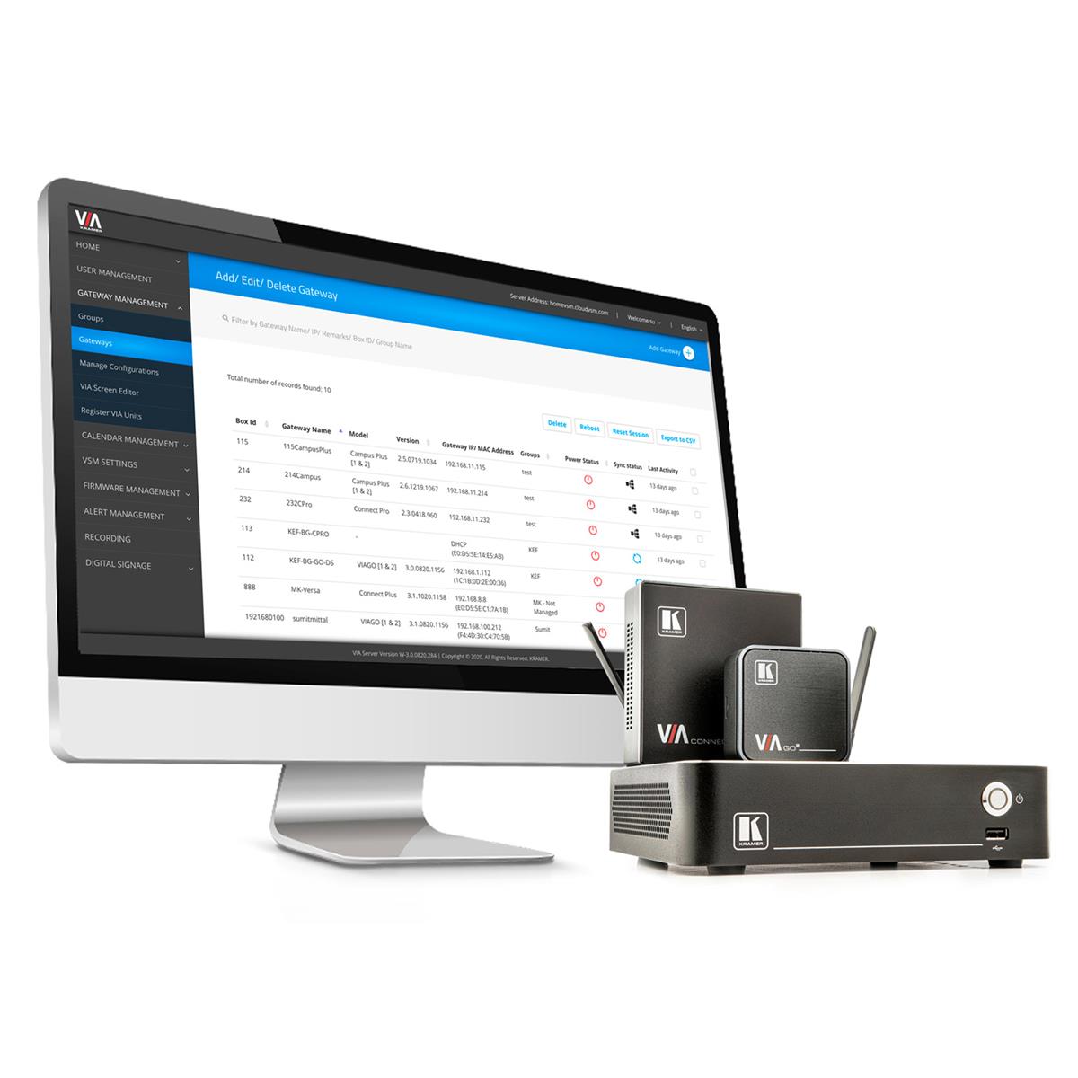 Image of Kramer Electronics VIA Site Management License to Manage Unlimited VIA Gateways