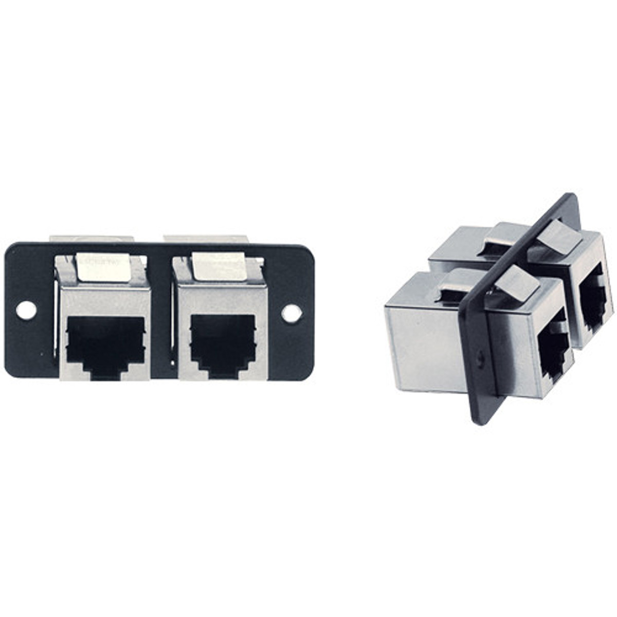 

Kramer Electronics W-1145 RJ-11 and RJ-45 Pass Through Wall Plate Insert, Gray