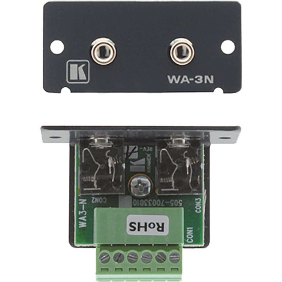

Kramer Electronics WA-3N Dual 3.5mm Stereo Audio Wall Plate Insert, Black