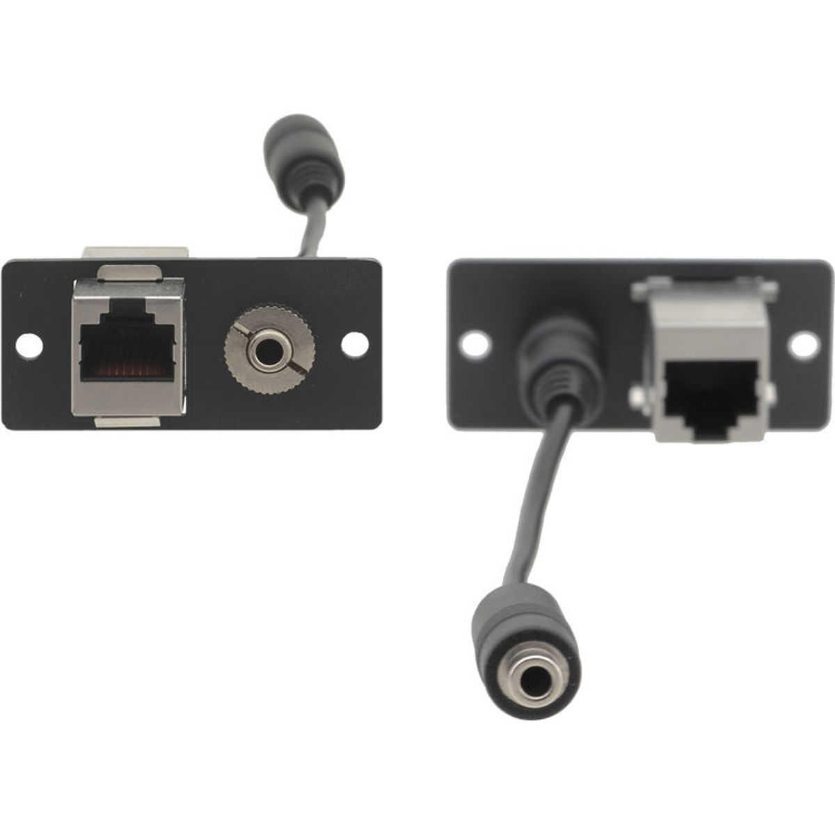 

Kramer Electronics WA-45 3.5mm Stereo Audio & RJ-45 Wall Plate Insert, Gray