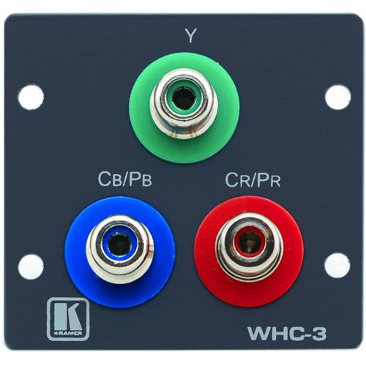 

Kramer Electronics WHC-3 3 RCA Wall Plate Insert, Dual Slot, Black