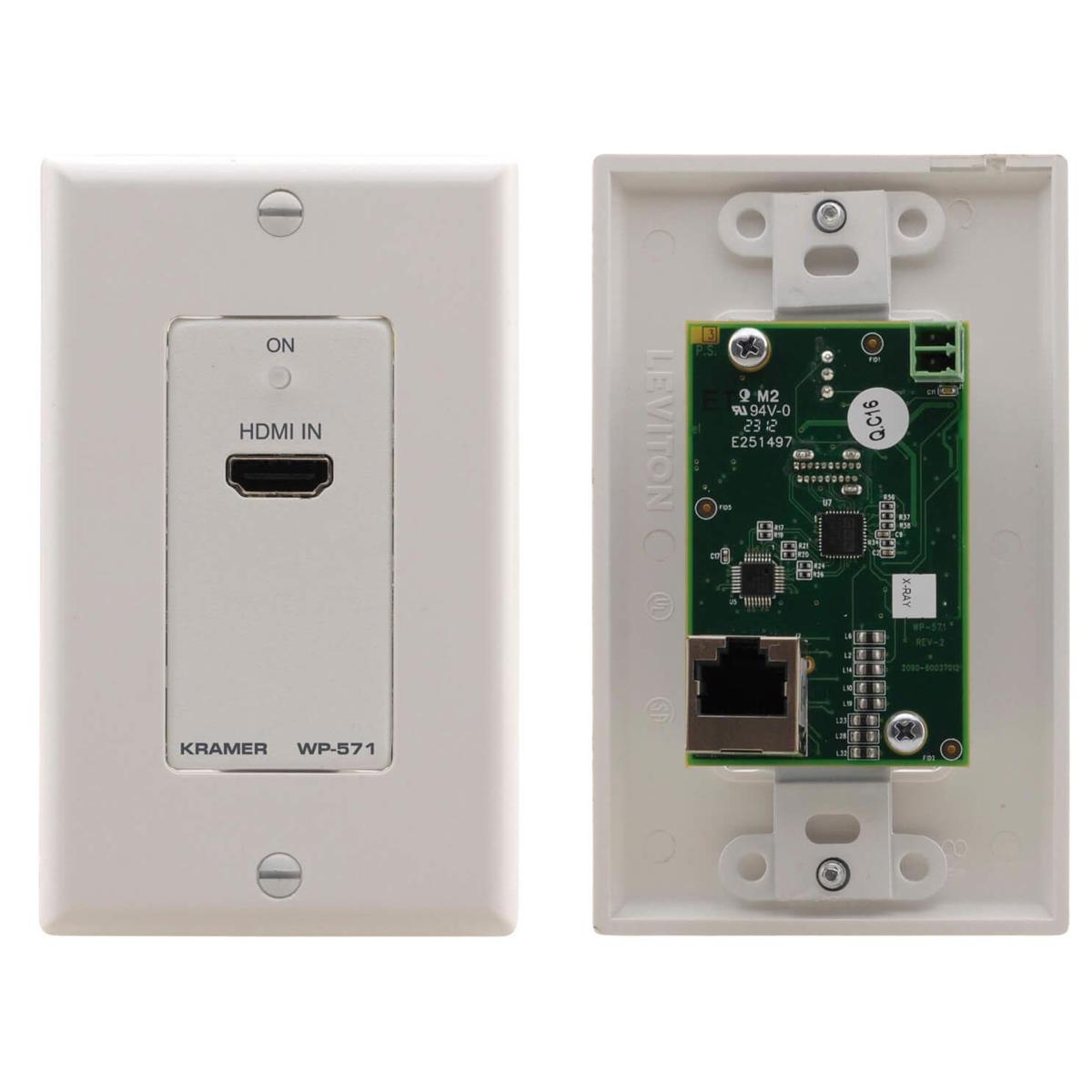 

Kramer Electronics WP-571 HDMI HDCP 2.2 Wall Plate Transmitter, White