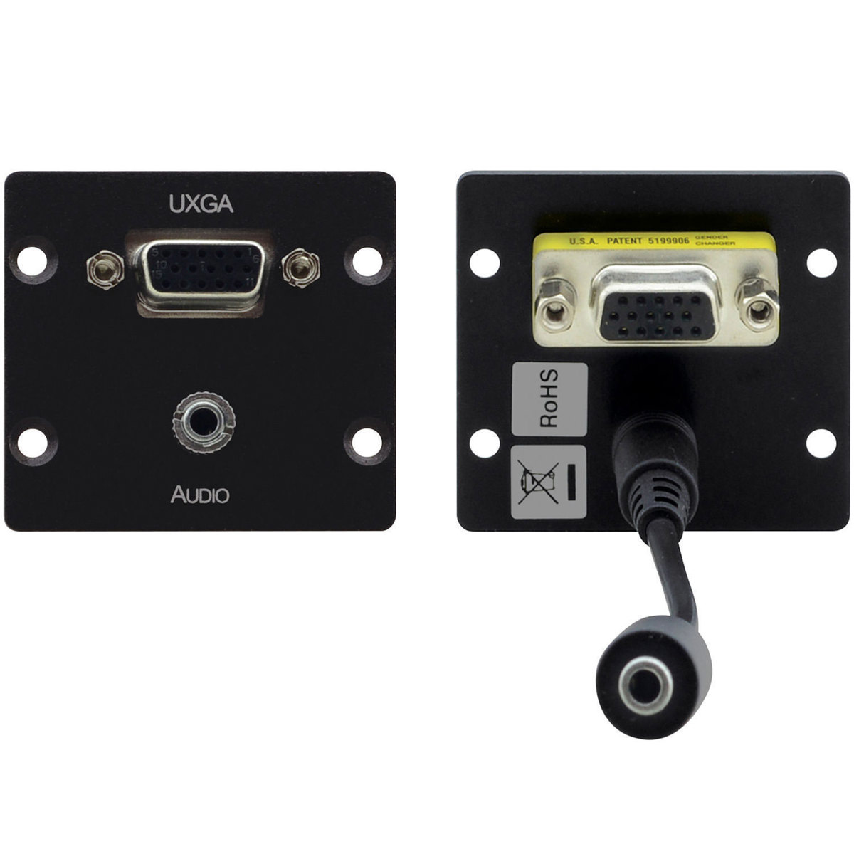 

Kramer Electronics WXA-2P Wall Plate Insert - 15-Pin HD & 3.5mm Audio, Gray
