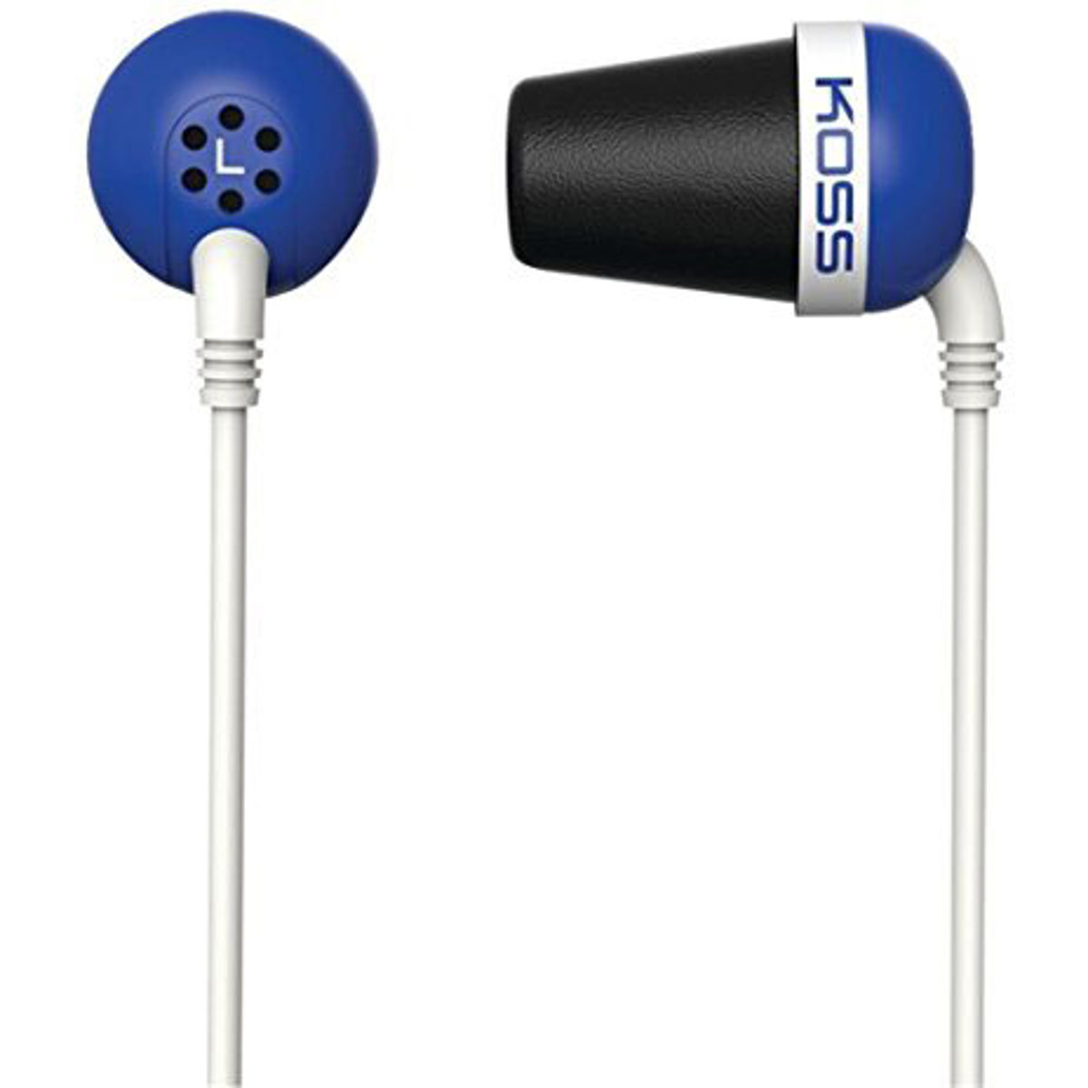 

Koss Plug Earbud Noise Isolating Headphones with Memory Foam Cushions, Blue