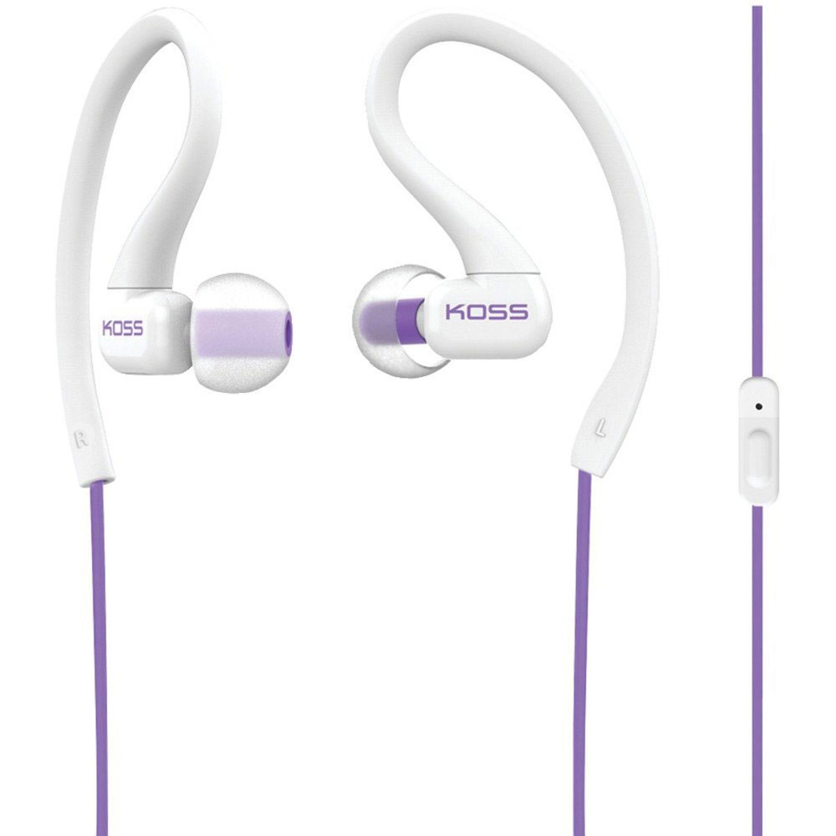 

Koss KSC32i FitClip Headphones with Microphone, Violet