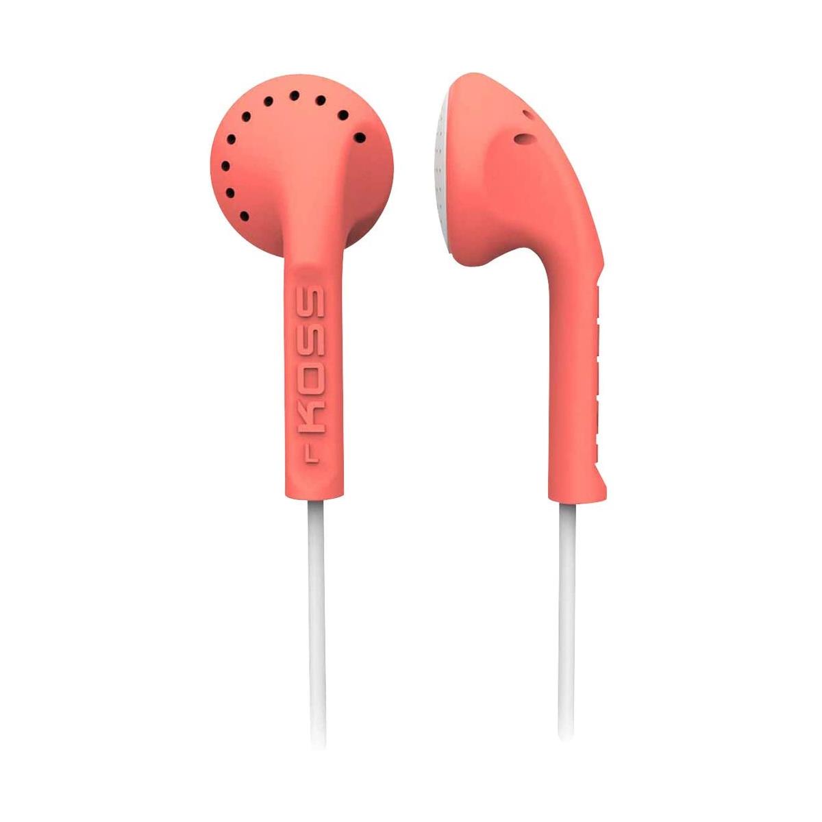 

Koss KE10 Lightweight Earbud Headphones, Coral