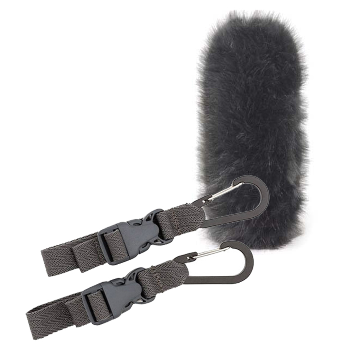 

K-Tek Zeppelin Large 7.5" Fuzzy Windscreen, Bundle w/Woven Cable Hanger 2-Pack
