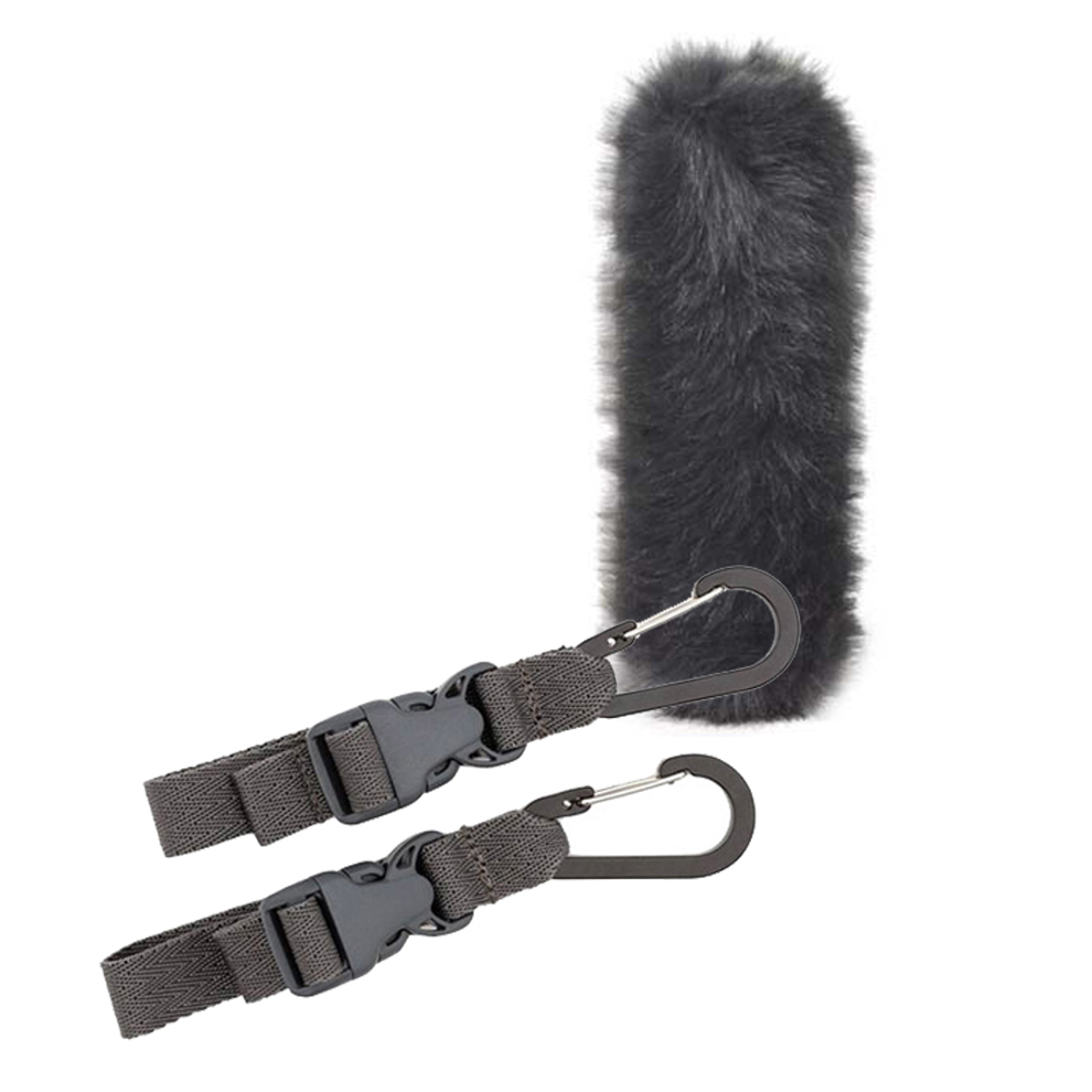 

K-Tek Zeppelin Extra Long 10" Fuzzy Windscreen, Bundle w/Woven Cable Hanger 2-Pk