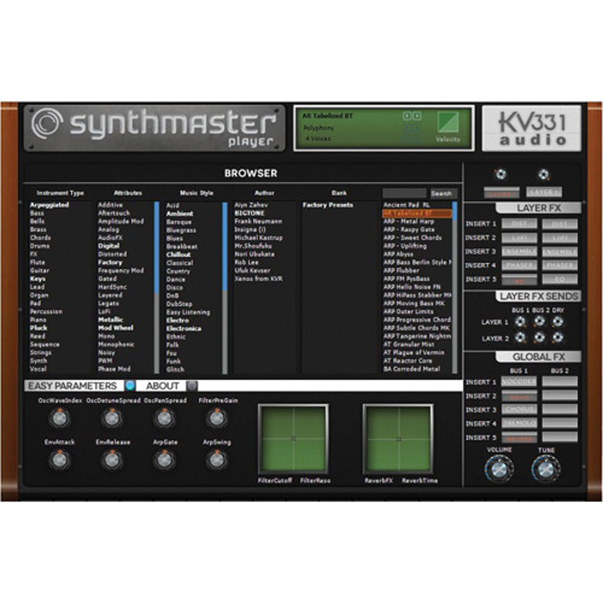 

KV331 Audio SynthMaster Player Preset Software Synthesizer, Electronic Download