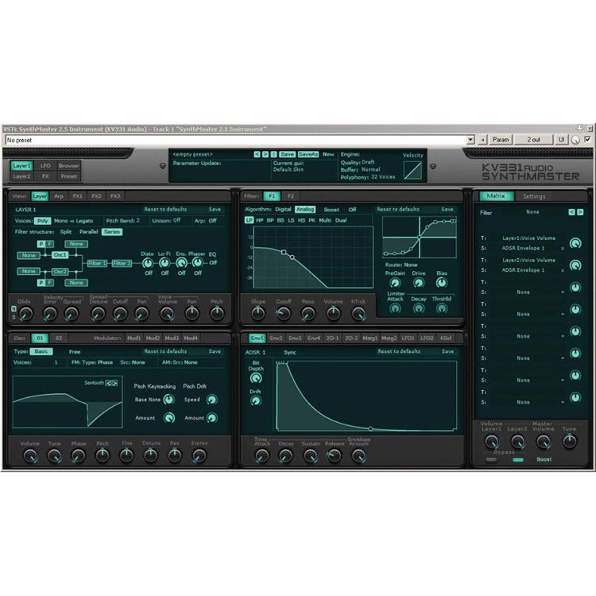 

KV331 Audio SynthMaster Semi-Modular Software Synthesizer, Electronic Download