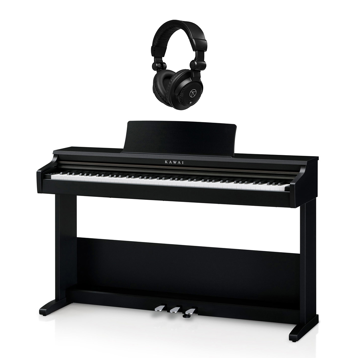 

Kawai KDP75 88-Key Digital Piano with Bench, Embossed Black with Headphones