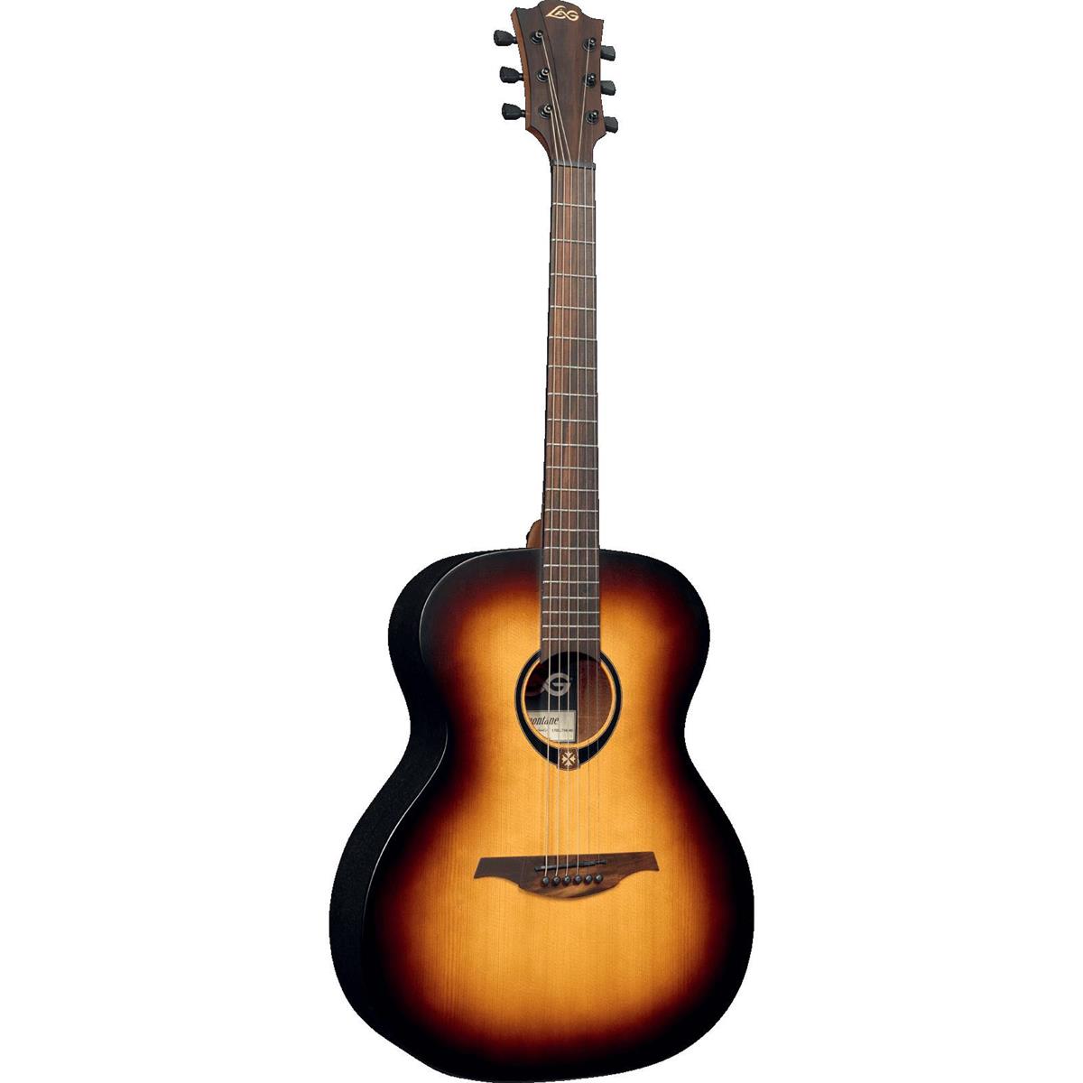 Lag Tramontane 70 Auditorium Solid Sitka Spruce Acoustic Guitar, Brown Sunburst -  T70ABRB