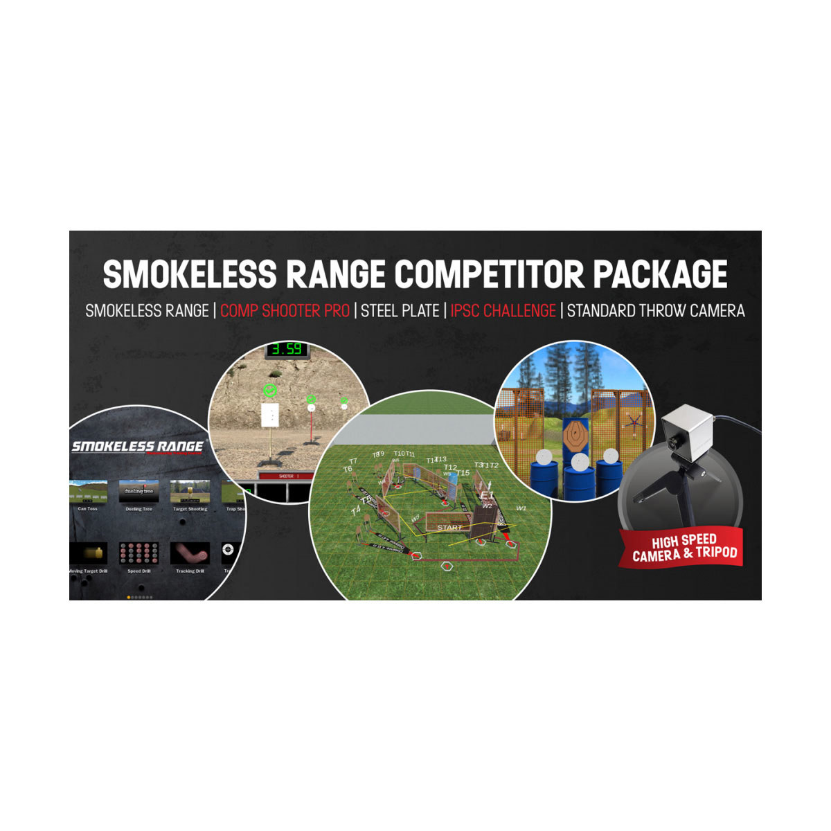 

Laser Ammo Competitor Simulator Combo Package with Short-Throw Camera